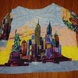 Women's New York sequin skyline